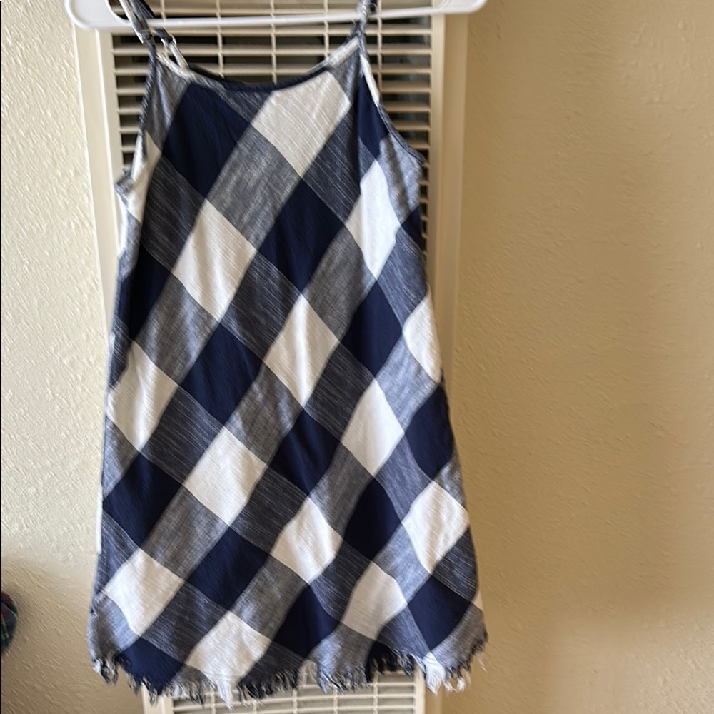 Universal Thread Navy and White Plaid Dress
